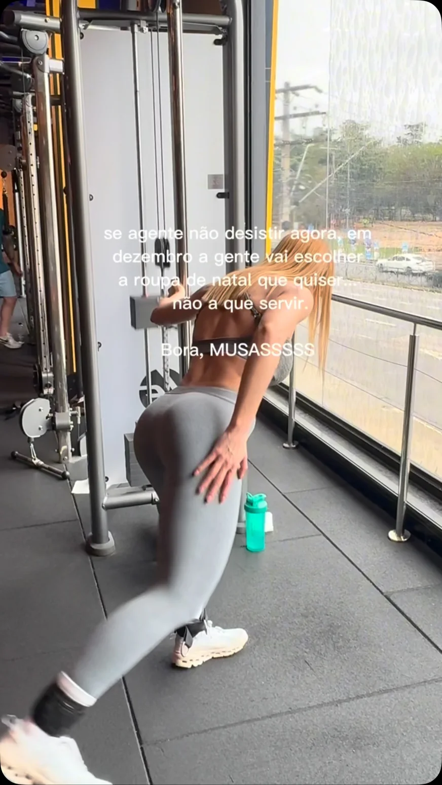 Juliane Almeida em rotina de treino